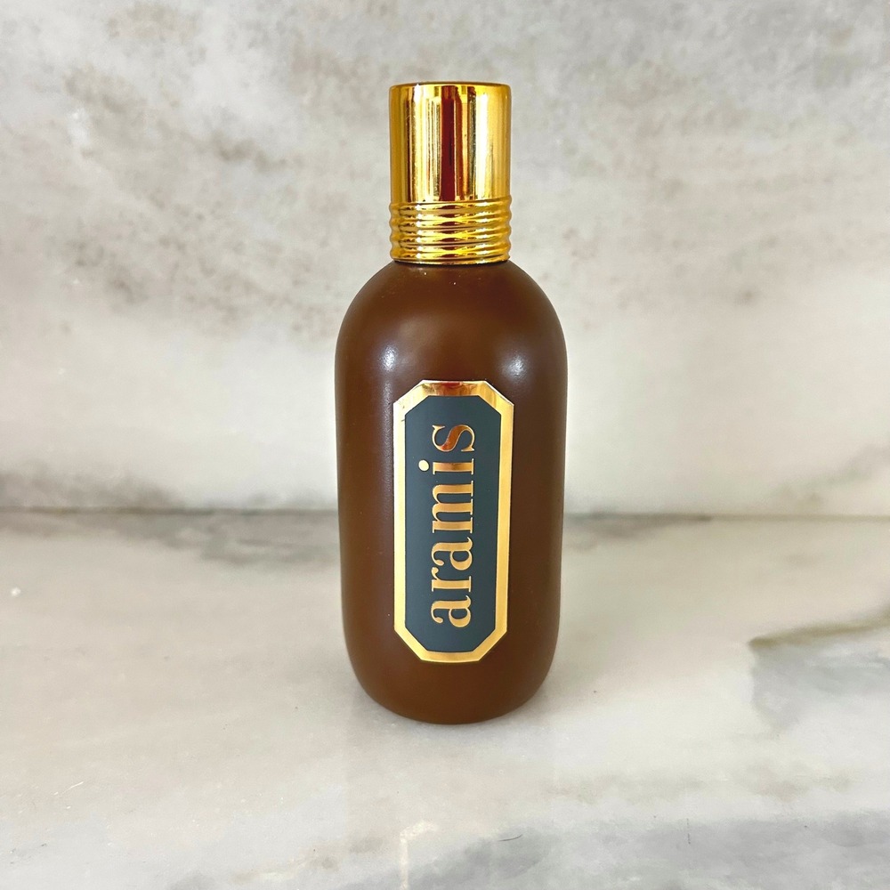 NEW Aramis Vintage 1980 Spray Cologne for Men 4oz Brown Bottle Gold Cap Made USA